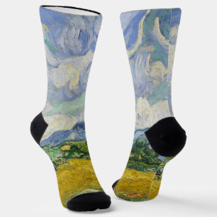 Chaussette Vincent Van Gogh Champ de blé avec Cyprès Art