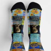 Chaussette Vincent van Gogh - chefs-d'oeuvre Mosaic Patchwork (Haut)