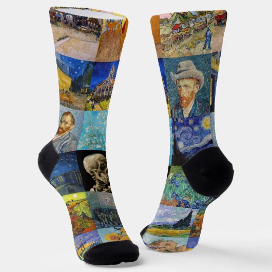 Chaussette Vincent van Gogh - chefs-d'oeuvre Mosaic Patchwork (Angulaire)