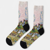 Chaussette Vincent van Gogh - Maisons et figure (Gauche)