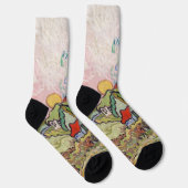 Chaussette Vincent van Gogh - Maisons et figure (Droite)