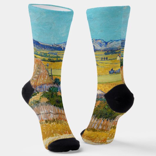 Chaussette Vincent van Gogh - Moisson à La Crau (Angulaire)