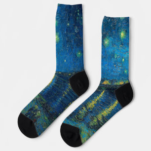 Chaussette Vincent Van Gogh Nuit étoilée sur le Rhône
