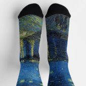 Chaussette Vincent van Gogh - Nuit étoilée sur le Rhône (Haut)