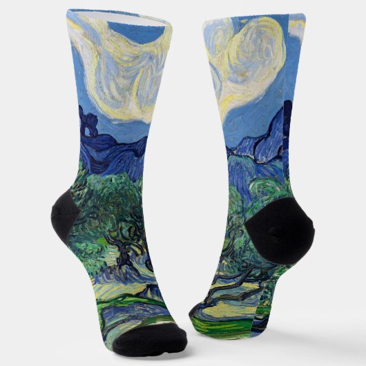Chaussette Vincent van Gogh - Oliviers aux Alpilles (Angulaire)