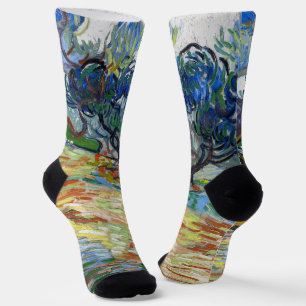 Chaussette Vincent van Gogh - Oliviers : Ciel bleu brillant