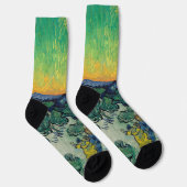 Chaussette Vincent van Gogh - Paysage Lune avec couple (Droite)