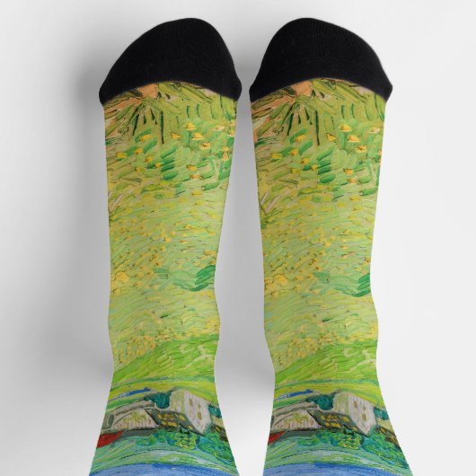 Chaussette Vincent van Gogh - Vue des Vessenots près d'Auvers (Haut)