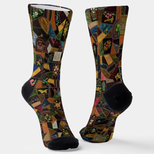 Chaussette Vintage Crazy Quilt (Angulaire)