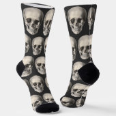 Chaussette Vintage Human Anatomy Skull, Halloween Skeleton (Angulaire)