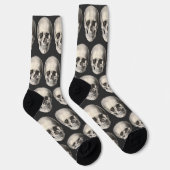 Chaussette Vintage Human Anatomy Skull, Halloween Skeleton (Droite)