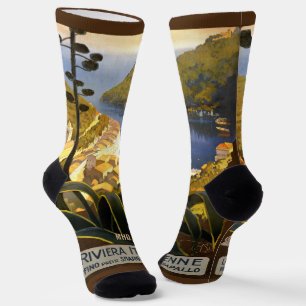 Chaussette Vintage Italie Voyage personnalisé monogramme