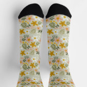 Chaussette Vintage Muted Floral Botanical Seamless Pattern (Haut)