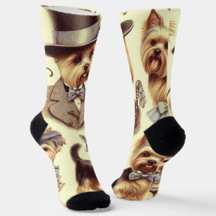 Chaussette Vintage Yorkshire Terrier sans fil