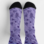 Chaussette Violet bleu violet abstrait motif en détresse (Haut)