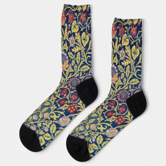 Chaussette Violet et Columbine, William Morris (Gauche)