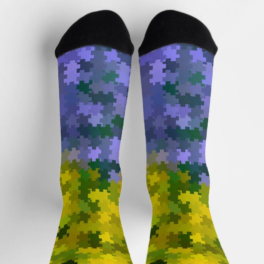 Chaussette Violet et jaune (Haut)