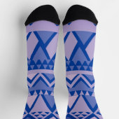 Chaussette Violet Motif d'art tribal simple (Haut)
