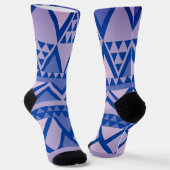 Chaussette Violet Motif d'art tribal simple (Angulaire)
