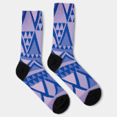 Chaussette Violet Motif d'art tribal simple (Droite)