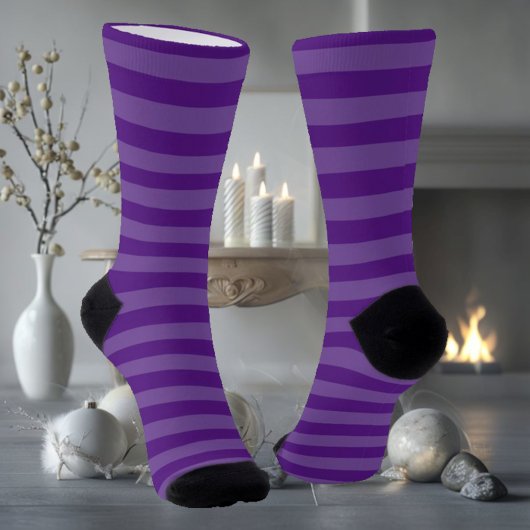 Chaussette Violet rayé