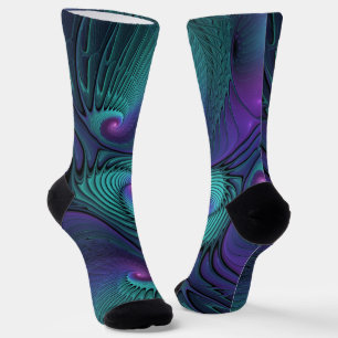 Chaussette Violet rencontre l'art fractal abstrait moderne tu