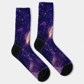 Chaussette Violet violet abstraite galaxie univers (Droite)