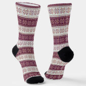 Chaussette Violet violet Snowflake Motif (Angulaire)