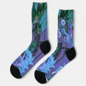 Chaussette violette personnalisée durable de luxe (Gauche)