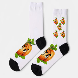 Chaussette Visage de Citrouille drôle d'Halloween