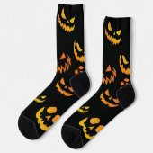 Chaussette Visage du Citrouille Jack-o'-lantern (Gauche)