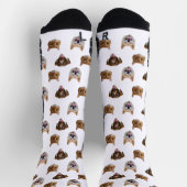 Chaussette Visage personnalisé Chien, Chien Chat Maman Photo (Haut)