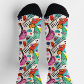 Chaussette Visages féminins d'art Abstrait moderne (Haut)