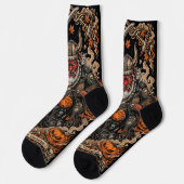 Chaussette Vivez pour Rouler Variation I- Route 66 Samurai On (Gauche)