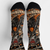 Chaussette Vivez pour Rouler Variation I- Route 66 Samurai On (Haut)