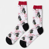 Chaussette Voeux de chèvre de Noël nubien (Gauche)