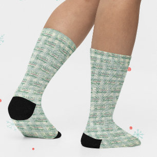 Chaussette Vœux de Noël Gingham