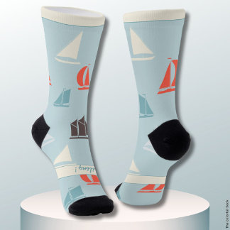 Chaussette Voiliers, Hobby Bleu Nautical