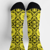 Chaussette Voix kitty de motif noir jaune vif (Haut)