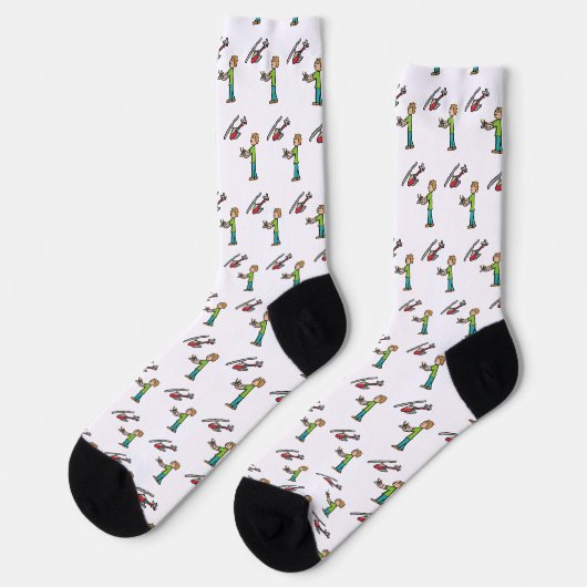 Chaussette Vol en hélicoptère télécommandé (Gauche)