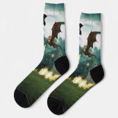 Chaussette Volant Fire Respiration Château Dragon (Gauche)