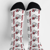 Chaussette Volleyball - Rouge, Noir, Blanc (Haut)