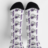 Chaussette Volleyball - Violet, Noir et Blanc (Haut)