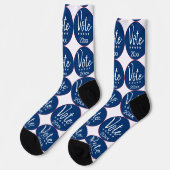 Chaussette Vote 2026 Election Five Stars Blue Non-Partisan (Gauche)