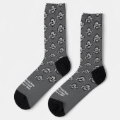 Chaussette Votre logo - Blanc Type - Gris (Gauche)