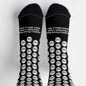 Chaussette Votre logo - Blanc Type - Noir Chaussettes (Haut)