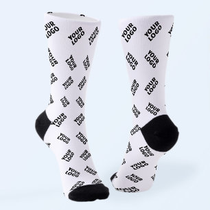 Chaussette Votre logo Motif répétitif alterné simple