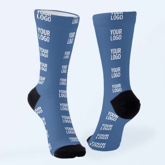 Chaussette Votre logo ou image | Motif de bandes verticales