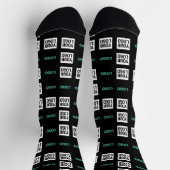 Chaussette Votre logo ou image | Zig Zag Motif avec deux imag (Haut)