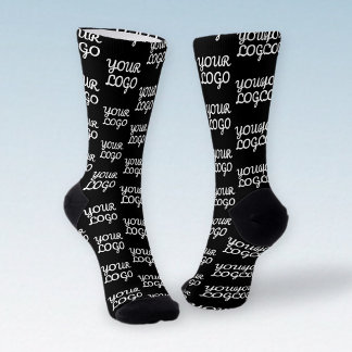 Chaussette Votre logo | Simple répétition Motif de logo